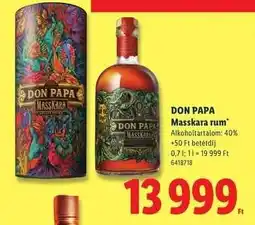 Lidl DON PAPA Masskara rum ajánlat