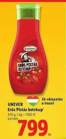 Lidl Univer Erős Pistás ketchup ajánlat