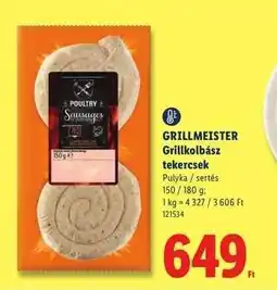 Lidl GRILLMEISTER Grillkolbász tekercsek ajánlat