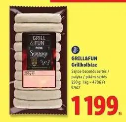 Lidl GRILL&FUN Grillkolbász ajánlat