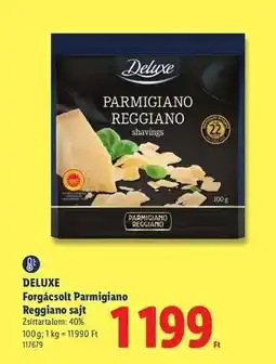 Lidl DELUXE Forgácsolt Parmigiano Reggiano sajt ajánlat