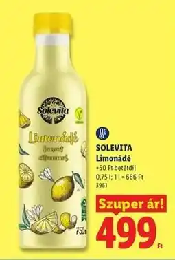 Lidl Solevita Limonádé ajánlat