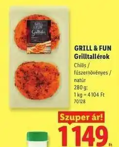 Lidl GRILL&FUN Grilltallérok ajánlat
