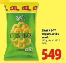 Lidl SNACK DAY Hagymakarika snack ajánlat