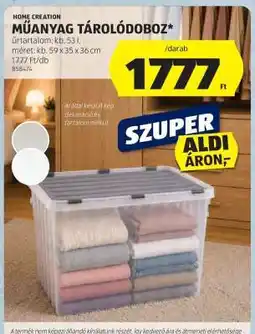 ALDI HOME CREATION MŰANYAG TÁROLÓDOBOZ ajánlat