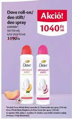 EcoFamily Dove roll on/ deo stift/ deo spray ajánlat