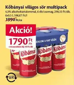 EcoFamily Kőbányai Világos Sör Multipack ajánlat