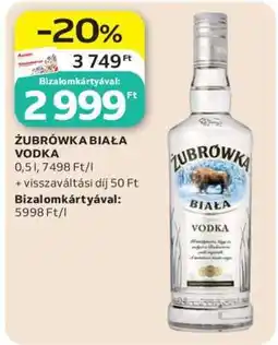 Auchan ZUBROWKA Biala vodka ajánlat