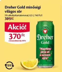 EcoFamily Dreher Gold minőségi világos sör ajánlat