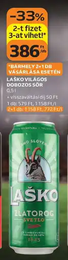 Auchan Laško Világos Dobozos Sör ajánlat