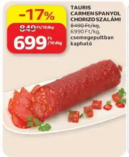 Auchan TAURIS CARMEN SPANYOL CHORIZO SZALÁMI ajánlat