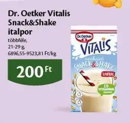 EcoFamily Dr. Oetker Vitalis Snack&Shake italpor ajánlat