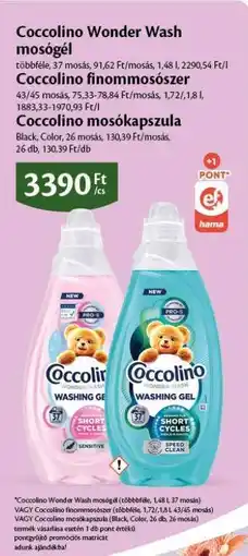 EcoFamily Coccolino Wonder Wash mosógél ajánlat