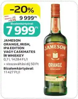 Auchan JAMESON ORANGE, IRISH, IPA EDITION VAGY CASKMATES ÍR WHISKEY ajánlat