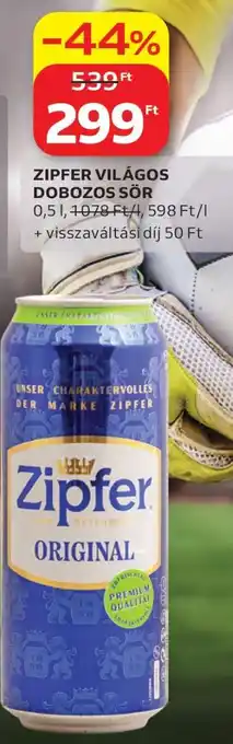Auchan ZIPFER VILÁGOS DOBOZOS SÖR ajánlat