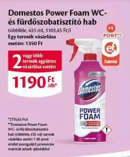 EcoFamily Domestos Power Foam WC- és fürdőszobatisztító hab ajánlat
