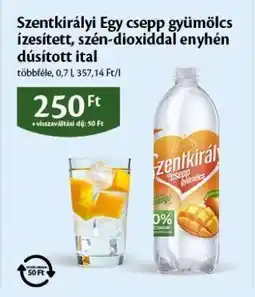 EcoFamily Szentkirályi Egy csepp gyümölcs ízesített, szén-dioxiddal enyhén dúsított ital ajánlat