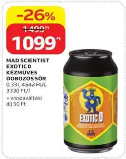 Auchan MAD SCIENTIST EXOTIC 0 KÉZMŰVES DOBOZOS SÖR ajánlat