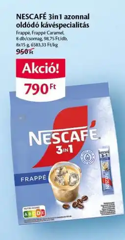 EcoFamily NESCAFÉ 3in1 azonnal oldódó kávéspecialitás ajánlat