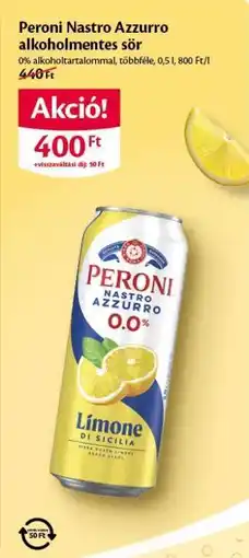 EcoFamily Peroni Nastro Azzurro alkoholmentes sör ajánlat