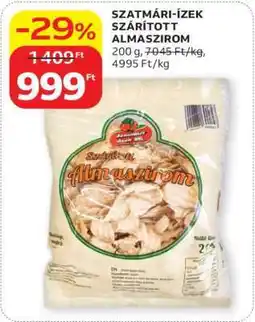 Auchan SZATMÁRI ÍZEK SZÁRÍTOTT ALMASZIROM ajánlat