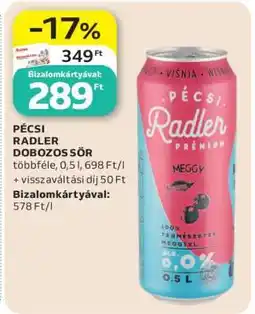 Auchan Pécsi Radler Dobozos Sör ajánlat