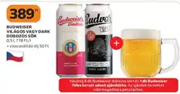 Auchan Budweiser Világos vagy Dark Dobozos Sör ajánlat