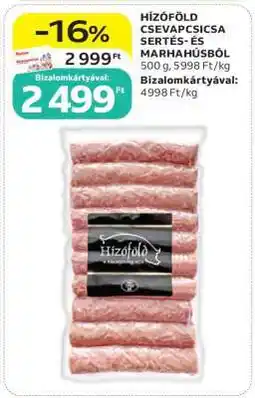 Auchan Hízóföld Csevapcsicsa Sertés- és Marhahúsból ajánlat
