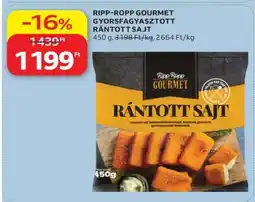 Auchan RIPP-ROPP GOURMET GYORSFAGYASZTOTT RÁNTOTT SAJT ajánlat