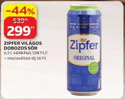 Auchan ZIPFER VILÁGOS DOBOZOS SÖR ajánlat