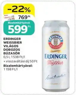 Auchan Erdinger Weißbier Világos Dobozos Búzasör ajánlat