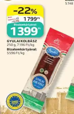 Auchan Gyulai kolbász ajánlat