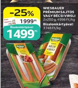 Auchan Wiesbauer Prémium Sajtos vagy Bécsi Virsli ajánlat
