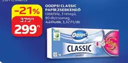 Auchan Ooops! Classic papír zsebkendő ajánlat