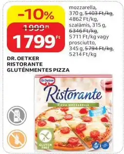 Auchan Dr. Oetker Ristorante Gluténmentes Pizza ajánlat