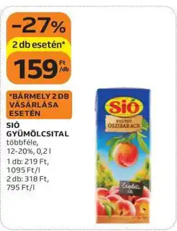 Auchan Sió gyümölcsital ajánlat