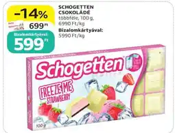 Auchan Schogetten Csokoládé ajánlat