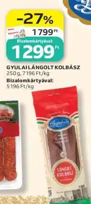 Auchan Gyulai lángolt kolbász ajánlat