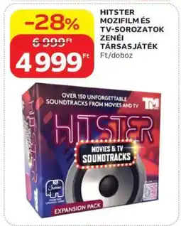 Auchan HITSTER MOZIFILM ÉS TV-SOROZATOK ZENEI TÁRSASJÁTÉK ajánlat