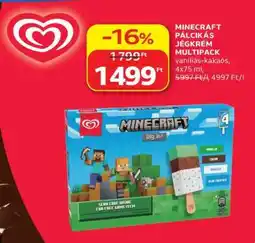 Auchan MINECRAFT PÁLCIKÁS JÉGKRÉM MULTIPACK ajánlat