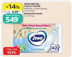 Auchan Zewa nedves toalettpapír ajánlat