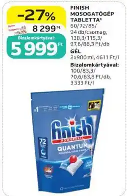 Auchan FINISH Mosogatógép-tabletta ajánlat