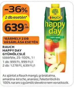 Auchan Rauch Happy Day Gyümölcslé ajánlat