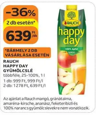 Auchan Rauch Happy Day Gyümölcslé ajánlat