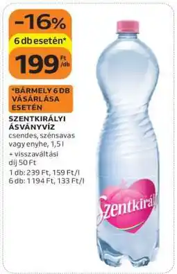 Auchan SZENTKIRÁLYI Ásványvíz ajánlat