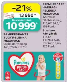 Auchan Pampers Pants Bugyipelenka Megapack ajánlat