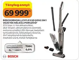 Auchan BOSCH BBH3ALL23 FLEXXO GEN2 2IN1 VEZETÉK NÉLKÜLI PORSZÍVÓ ajánlat