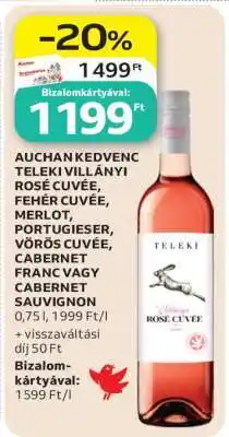 Auchan Auchan Kedvenc Teleki Villányi Rosé Cuvée ajánlat