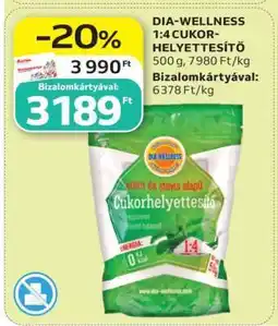 Auchan DIA-WELLNESS 1:4 Cukorhelyettesítő ajánlat