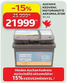 Auchan AUCHAN KEDVENC MOTORINDÍTÓ AKKUMULÁTOR ajánlat